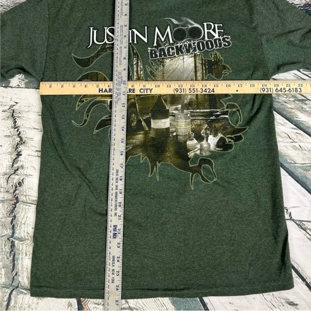 JUSTIN MOORE CONCERT T SHIRT Backwoods Country Moonshine
Dog Gun Truck Adult MED